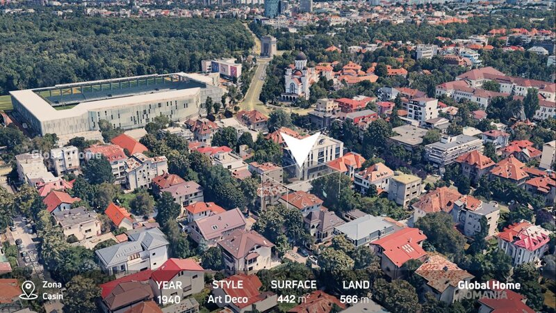 1 Mai Interbelic Art Deco Villa 440 sqm + Land 566 sqm Zona Domenii - Casin