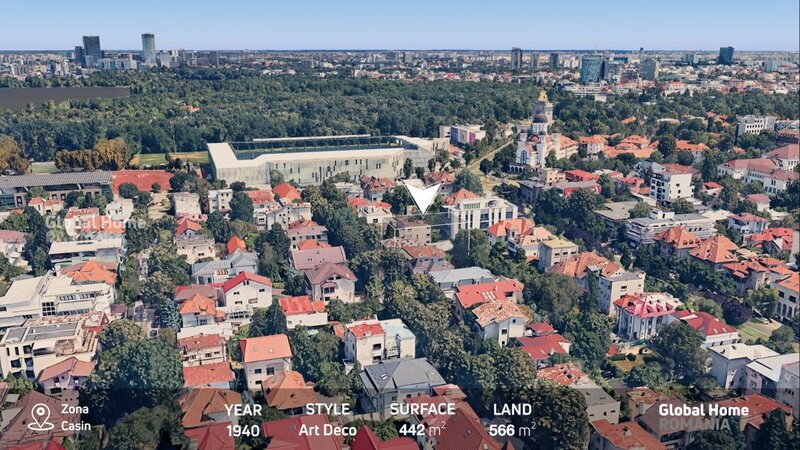 1 Mai Interbelic Art Deco Villa 440 sqm + Land 566 sqm Zona Domenii - Casin